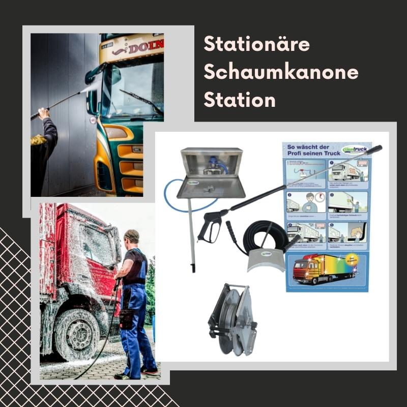 Stationäre Schaumkanone Station (mit Verschlusskasten und Schlauchaufroller)